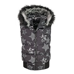 Дамски елек с качулка City Angels Jeans, Черен 6664